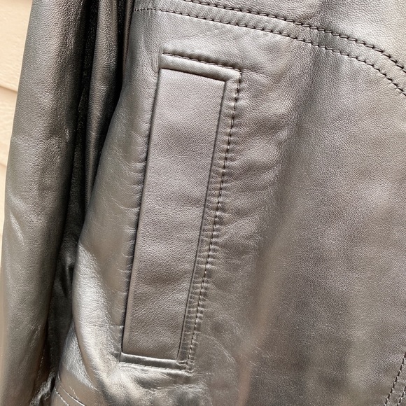 Coach Men Leather Aviator Jacket With Shearling Collar - Picture 5 of 10